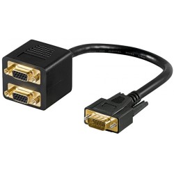 Câble VGA M F 2xVGA mono 0.15m