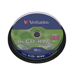 10 Verbatim CD-RW 12x