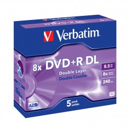 5x DVD+R Double couche VERBATIM