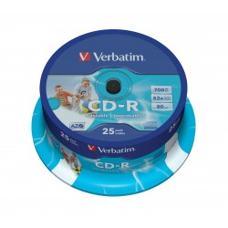 25 Verbatim CD-R  52x imprim.