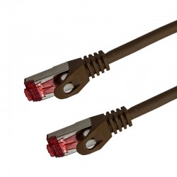 Cordon Cat 6a SSTP LSOH Marron