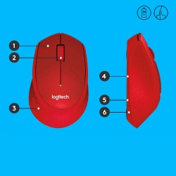 Logitech M330 Silent+ Rouge