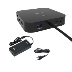 I-TEC USB-C Dual Hdmi + Display USB-C, DisplayPort, HDMI, RJ-45 Power Delivery 100w + Charger 112W.