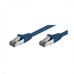 Cordon Cat 6 SSTP LSOH Bleu 2 m Snagless avec fiche de test.