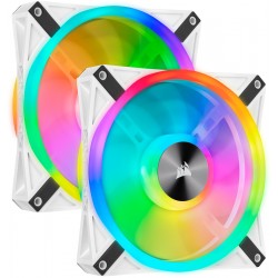 2x Corsair iCUE QL140 RGB Blanc