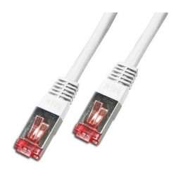 Cordon Cat 6 SSTP Blanc LSOH 1m