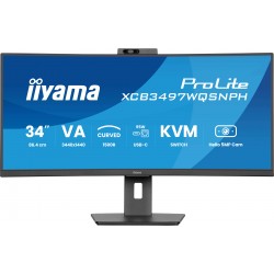 iiyama ProLite XCB3497WQSNPH-B1 incurvé haut-parleurs Webcam 2xHDMI, DisplayPort, USB-C