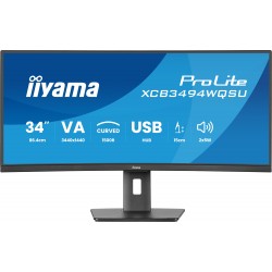 iiyama XCB3494WQSU HDMI, DisplayPort, USB-C RJ45.