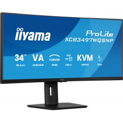 iiyama XCB3497WQSNP-B1 HDMI, DisplayPort, USB-C RJ45.