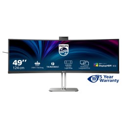 Philips 49B2U6900CH 6000 Series 5120 x 1440 Dual Quad HD @ 75 Hz incurvé DisplayHDR 400 2xHDMI, DisplayPort, 2xUSB-C.