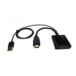 Adapt HDMI M/F D.Port - 0,2m + USB