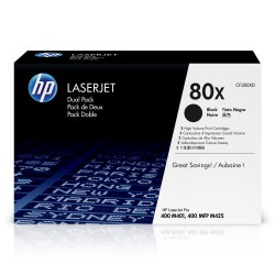 2x HP 80X noir (CF280XD)