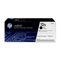2x HP 12A noir (Q2612AD)