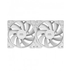 2x Mars Gaming MF-PWMX2 12cm Blanc
