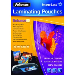 Fellowes Pochettes A3 80 mic x10