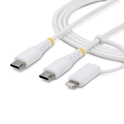 ***StarTech Câble DE charge USB-C 2 EN 1 1m avec Adapt LIGHTNING