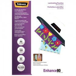 Fellowes Pochettes A4 80 mic dos