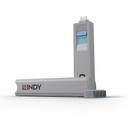 Lindy Cle verrou USB-C x4 Bleu