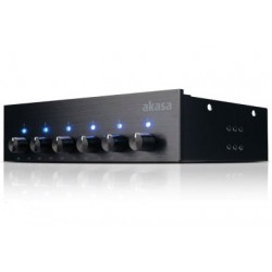 Akasa 5,25 Zoll FC Six -Contrôleur Noir