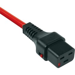 IEC Lock (2028403) 3m Rouge Rallonge secteur C19 C20