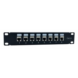Uptec Panneau brassage 10in 8x RJ45 Cat6 FTP