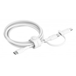 Belkin USB-C Lightning Blanc 2-en-1 1,5m