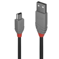 Lindy USB-A mini-B 2m Anthra