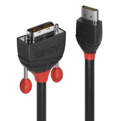 Lindy HDMI DVI-D 1m Black