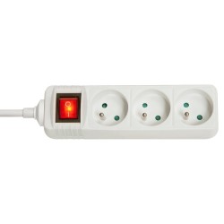 Lindy Multiprise 3 prises FR interrupteur