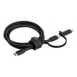 Belkin USB-C Lightning Noir 2-en 1,5m