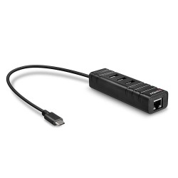Lindy Hub USB-C 3x USB-A 1GbE