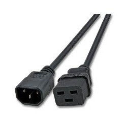 Rallonge secteur 1,8m PC C14 C19 Noir