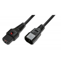 IEC Lock 5m Noir Rallonge secteu C13 C14
