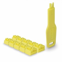 Lindy Verrous RJ45 x10 Jaune