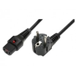 IEC Lock (2028031) 2m Noir Cordo secteur FR C13