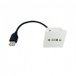 Plastron 45x45 USB-A 2,0 F F 20c