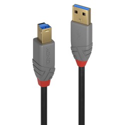 Lindy USB-A USB-B 3.0 5m Anthra