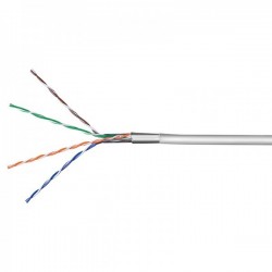 Uptec RJ45 Câble AWG24 305m monobrin Cat5e FTP 4 paires Gris