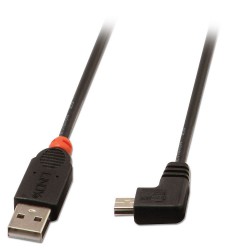Lindy USB-A mini-B coudé 0,5m