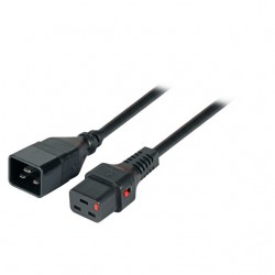 IEC Lock (2028319) 1m Noir Rallonge secteur C19 C20