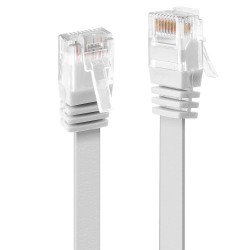 Lindy RJ45 Cat.6 plat 1m Blanc