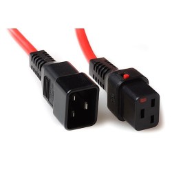 IEC Lock (2028343) 1m Rouge Rallonge secteur C19 C20