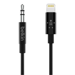 Belkin Lightning jack 3,5mm 90cm Noir