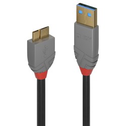 Lindy USB-A micro-B 1m Anthra