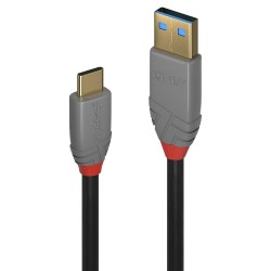 Lindy USB-C USB-A 5A 0,5m Anthra