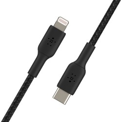 Belkin USB-C Lightning 1m tressé Noir