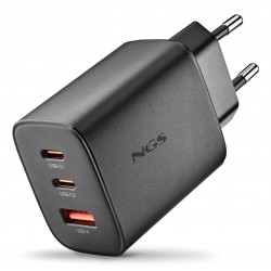 NGS Chargeur mural noir GaN 65W